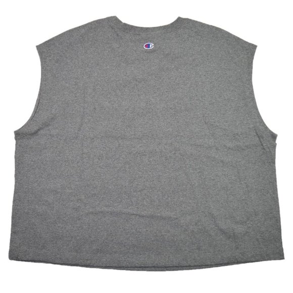 Champion Oversized Boxy Crop Top Sleeveless Shirt Reverse Weave Workout Boxing - Picture 4 of 8